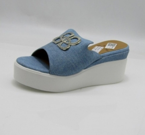 Klapki damskie na koturnie (36-41) CH-006 BLUE