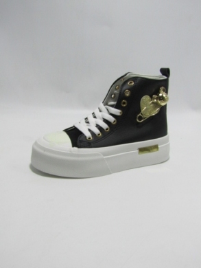 Trampki damskie na płaskim (36-41) YH41 BLACK