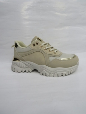 Buty sportowe damskie na płaskim (36-41) K-106 BEIGE