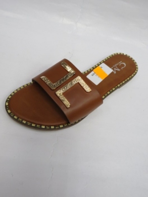 Klapki damskie na płaskim (36-41) 5125 CAMEL