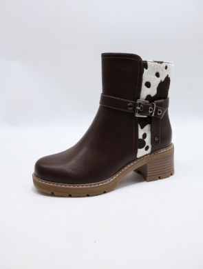 Botki damskie ocieplane na obcasie (36-41) LH193 KHAKI
