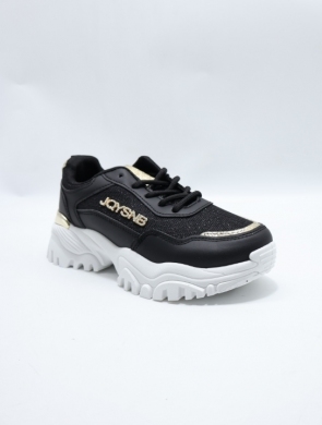 Buty sportowe damskie na płaskim (36-41) B2062 BLACK