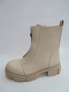 Botki damskie jesienne na płaskim (36-41) QT05 BEIGE
