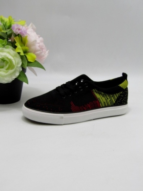 Tenisówki damskie (36-41) 1736 BLACK/YELLOW