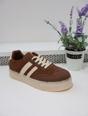 Buty sportowe damskie na płaskim (36-41) 9059 CAMEL