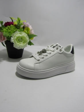 Buty sportowe damskie na płaskim (36-41) EV-392 WHI/BLACK