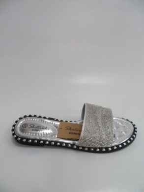 Klapki damskie na płaskim (36-41) 0612 SILVER