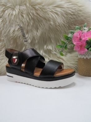 Sandały damskie na koturnie (36-41) YO-755 BLACK