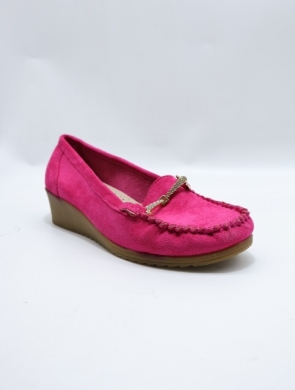Mokasyny damskie na koturnie (36-41) GS50 FUSHIA