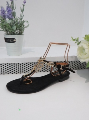 Sandały damskie na płaskim (36-41) 333-204 BLACK