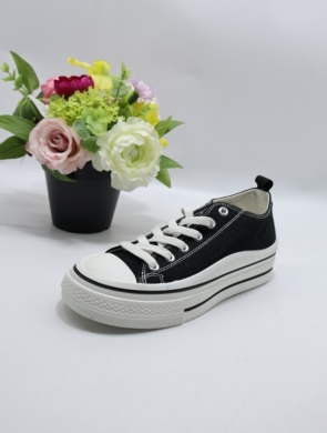 Trampki damskie na płaskim (36-41) 8815 BLACK