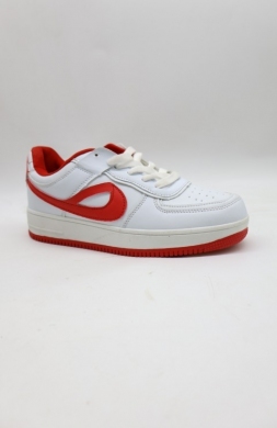 Buty sportowe damskie na płaskim (36-41) DN89-R WH/RED
