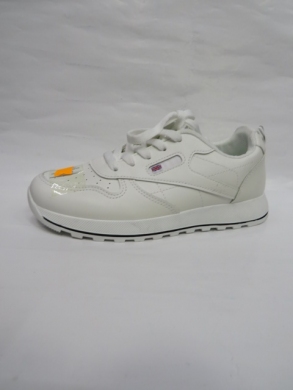 Buty sportowe damskie na płaskim (36-41) XHBD181 WHITE
