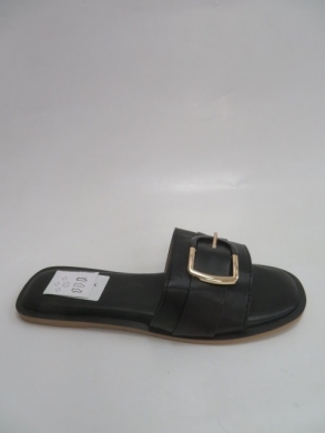 Klapki damskie na płaskim (36-41) 089-16 BLACK