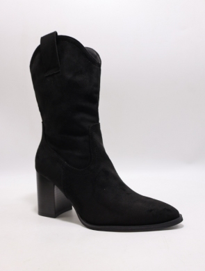 Botki damskie ocieplane na obcasie (36-41) C918 BLACK
