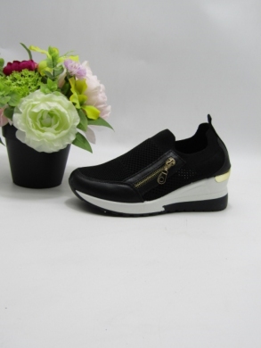 Buty sportowe damskie na koturnie (36-41) J-129 BLACK