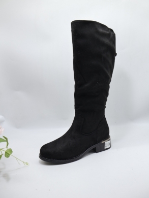 Kozaki damskie ocieplane na płaskim (36-41) H2420A BLACK