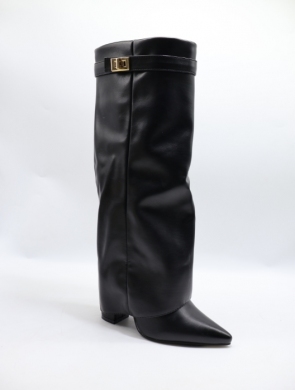 Kozaki damskie na obcasie (36-41) 8623 BLACK