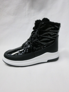 Botki damskie ocieplane na płaskim (36-41) 3458-1 BLACK