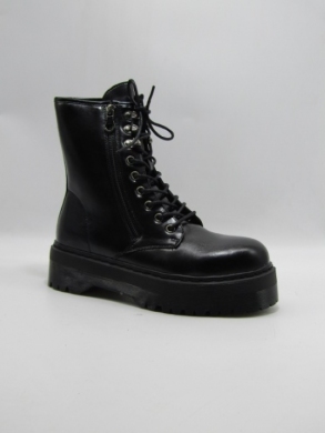 Botki damskie ocieplane na płaskim (36-41) D20-68528 BLACK