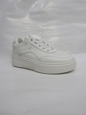 Buty sportowe damskie na płaskim (36-41) R185 WHITE