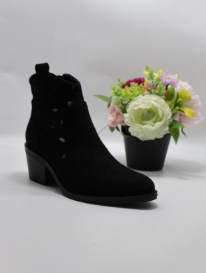 Botki damskie na obcasie (36-41) H2467-1 BLACK