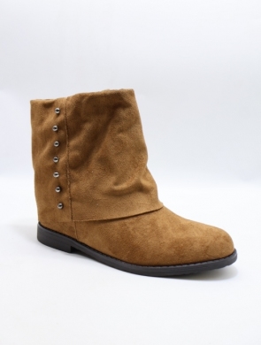 Botki damskie ocieplane na płaskim (36-40) ST03P CAMEL