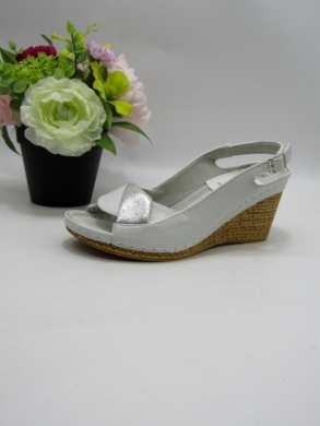 Sandały damskie na koturnie (36-41) 7AA227 SILVER/SILVER