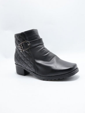 Botki damskie ocieplane na obcasie (37-42) AT3009 BLACK