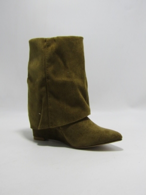 Kozaki damskie na koturnie (36-41) 1690A KHAKI