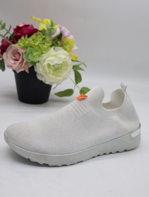 Buty sportowe damskie na płaskim (36-41) 9021 WHITE