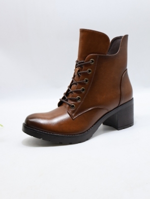 Botki damskie ocieplane na obcasie (36-41) YCC-128 CAMEL