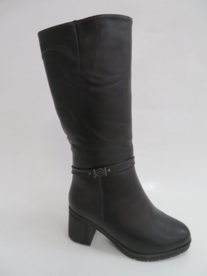 Kozaki damskie ocieplane na obcasie (36-41) G3755 BLACK