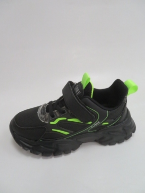 Sportowe Chłopięce (32-37) L311 BLACK/GREEN