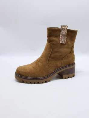 Botki damskie ocieplane na obcasie (36-41) K99269 CAMEL