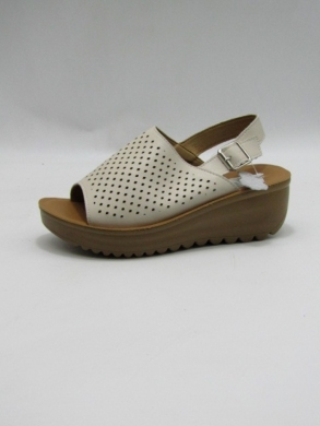 Sandały damskie na koturnie (36-41) K55 BEIGE