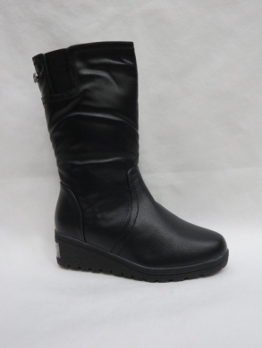 Kozaki damskie ocieplane na płaskim (36-41) 885-15 BLACK