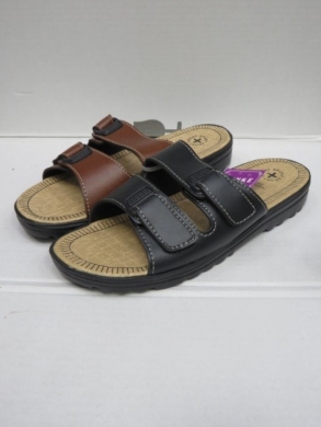 Klapki męskie (41-46) 3741P BLACK/BROWN