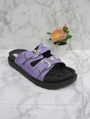 Klapki damskie na płaskim (36-41) 100-326 PURPLE
