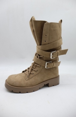Kozaki damskie na płaskim (36-41) K757 KHAKI