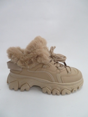 Sneakersy damskie ocieplane niskie (36-41) 217 KHAKI