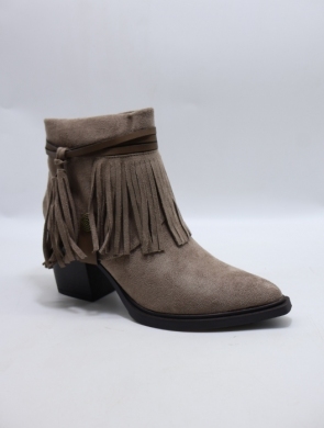 Botki damskie na obcasie (36-41) 68344 TAUPE