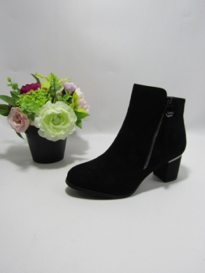 Botki damskie ocieplane na obcasie (36-41) 0-195 BLACK