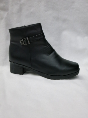 Botki damskie ocieplane na obcasie (37-42) W2235 BLACK