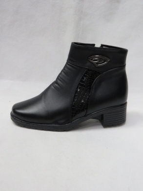 Botki damskie ocieplane na obcasie (37-42) A07 BLACK