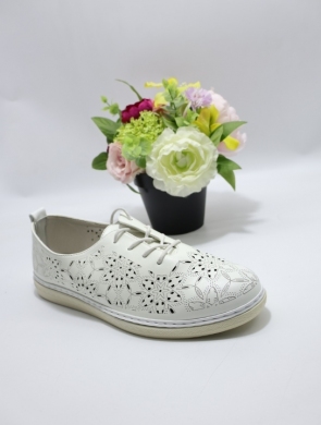 Półbuty damskie na płaskim (36-41) Y16 WHITE