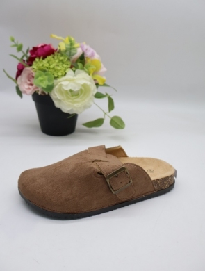 Klapki damskie na płaskim (36-41) BE-170 BROWN