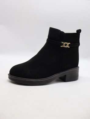 Botki damskie ocieplane na obcasie (36-42) W111 BLACK