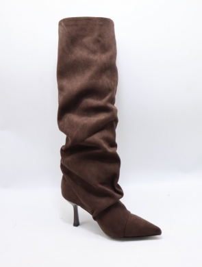 Kozaki damskie na szpilce (36-41) C365 BROWN