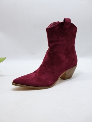 Botki damskie na obcasie (36-41) T181 WINE
